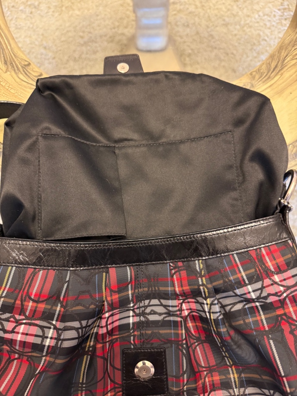 Coach Soho Tartan Plaid Signature C Shoulder Bag Double Hang Tags F15485 - Picture 7 of 13